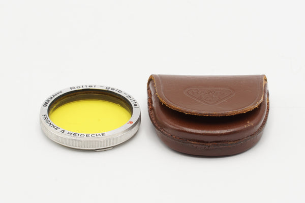 USED Rollei-gelb-mittel Yellow Filter with Leather Case (CM)