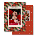 Holiday Greeting Cards - Red, Green & Pink Pattern