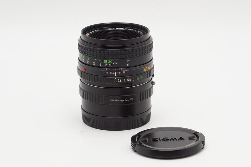 USED Minolta Rokkor-X 50mm F1.7 w/ Fotasy MD- Sony FE Adapter (