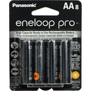 Panasonic eneloop pro AA Rechargeable NiMH Batteries (1.2V, 2550mAh, 8-Pack)