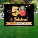 Yard Sign 24x18 (50 & Fabulous! w/Photo)