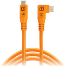 Tether Tools TetherPro Optima 10G USB-C, 6', Straight to Right, High-Visibility Orange