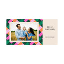 Holiday Greeting Cards - Green, Orange & Pink Pattern