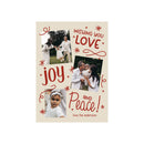 Holiday Greeting Cards - Love, Joy, Peace in Red