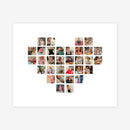20x16 Heart Collage (Squares) Print