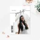 5x7 Double Sided Flat Card - GRAD (Elegant Graduate-1)