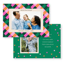 Holiday Greeting Cards - Green, Orange & Pink Pattern