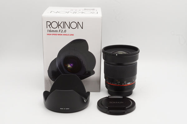 Used Rokinon 16mm f2.0 ED AS UMC CS (#E216G2822CM)