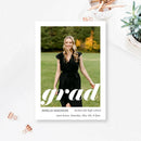 5x7 Single Sided Flat Card - GRAD (White Grad)