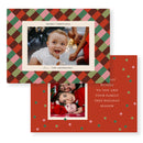 Holiday Greeting Cards - Red, Green & Pink Pattern