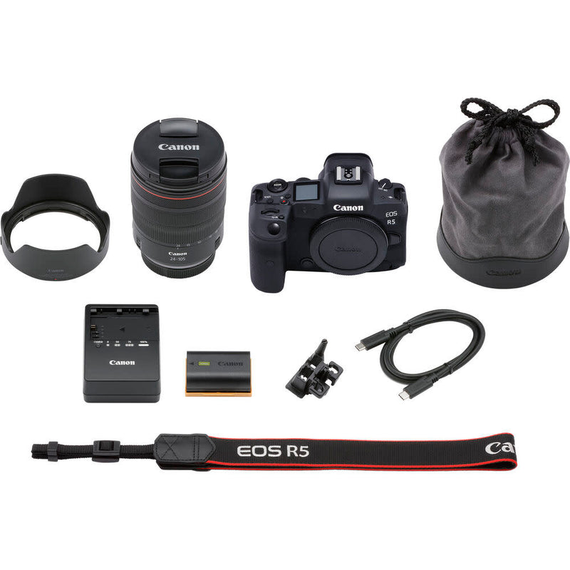 Open-Box Canon EOS R5 RF 24-105mm f/4 L IS USM Kit (CM2)