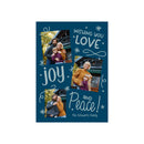 Holiday Greeting Cards - Love, Joy, Peace in Blue
