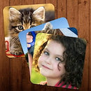Coasters - Square Hardboard  (Set of 4)  With Stand