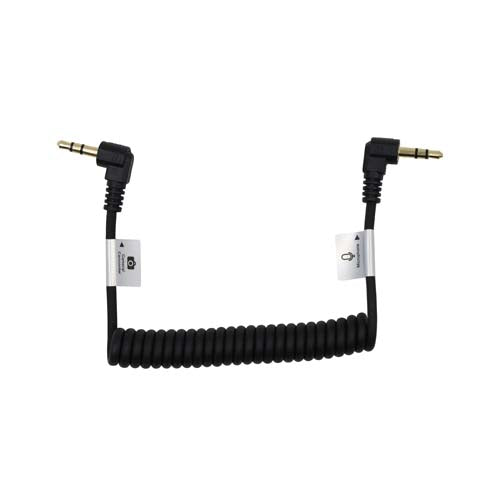 ProMaster 3.5mm TRS Male Right Angle -> 3.5mm TRS Male Right Angle - 8.5" Coiled Audio Cable