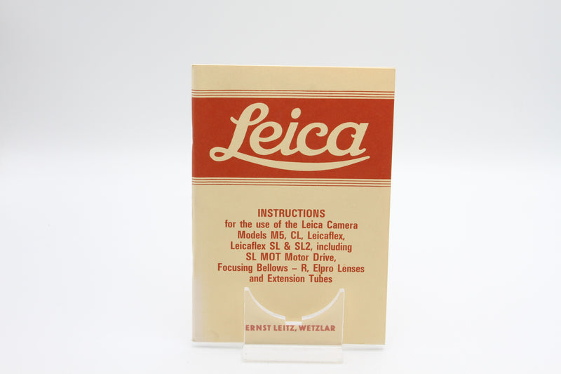 USED Leica Instruction Booklets for M5, CL, Leicaflex and more