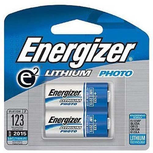 Energizer 123 (CR123) 3V Lithium Battery (2-Pack)