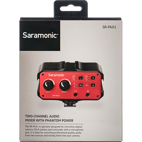 Saramonic SR-PAX1 Two-Channel Audio Mixer, Preamp, Microphone Adapter