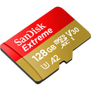 SanDisk Extreme UHS-I microSDXC Memory Card with SD Adapter 128GB